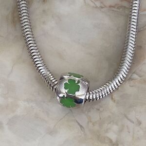Michael Hill 925 Sterling Silver Good Luck Shamrock Charm Bead